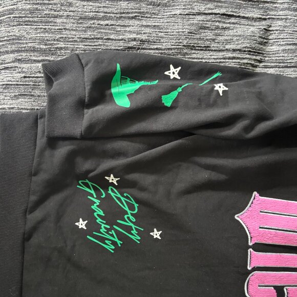 Wicked Sequin Sweatshirt Pink Green Elphaba Glinda WalMart NWT Defy Gravity XXL - Picture 3 of 8